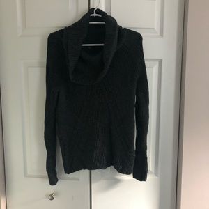 Charcoal Ann Taylor Cowl Neck Sweater - Size S